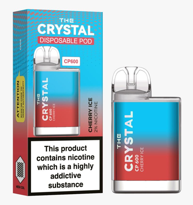 The Crystal CP600  Disposable Vape , Cherry Ice  Box of 10