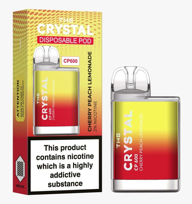 The Crystal CP600  Disposable Vape , Cherry Peach Lemonade  Box of 10